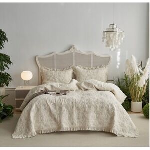 Dream of‎ Clouds Cotton Decorative Coverlet Set Pillowcases Queen Shabby Chic